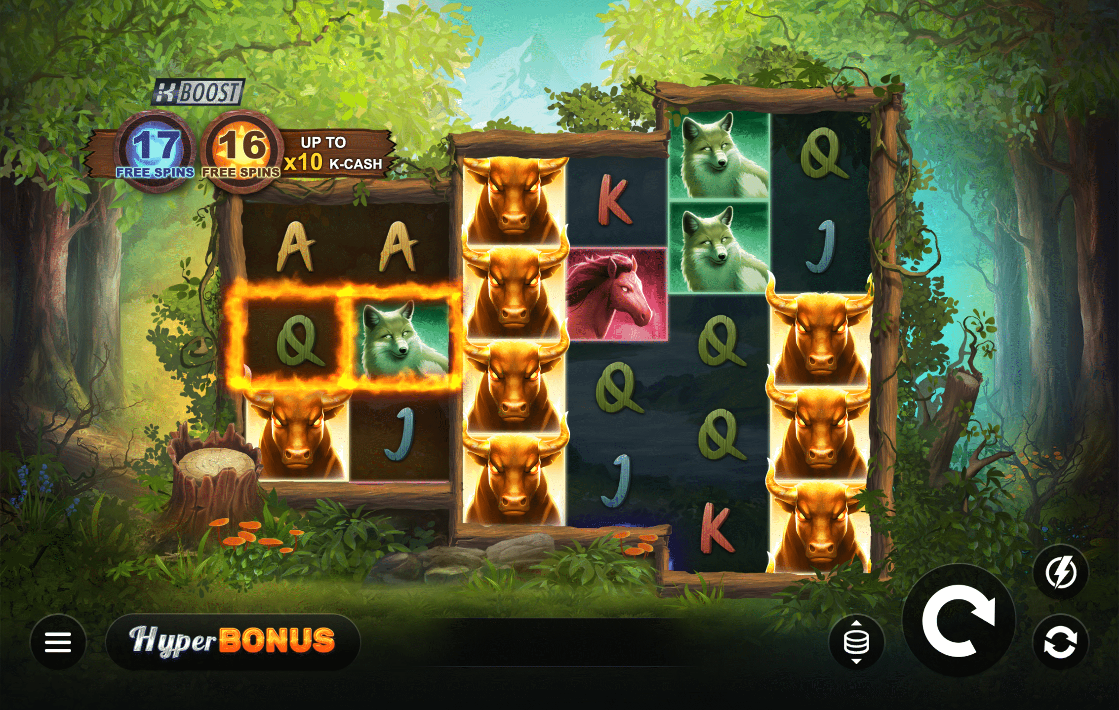 Blazing Bull Cash Quest slot game