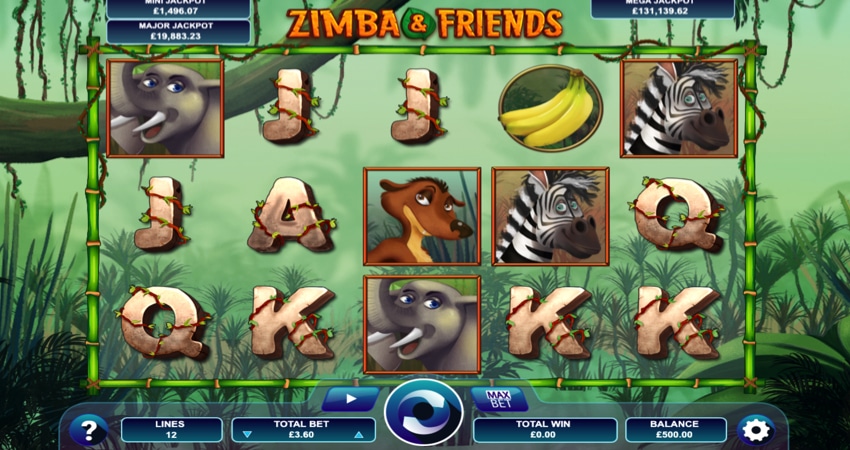 Zimba and Friends slot game