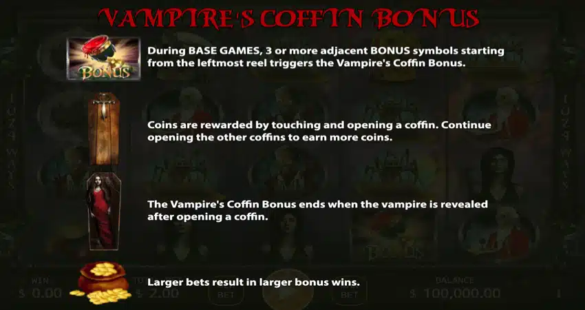 Vampire’s Tale slot bonus