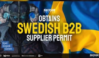 Hacksaw Gaming Obtains a Swedish license