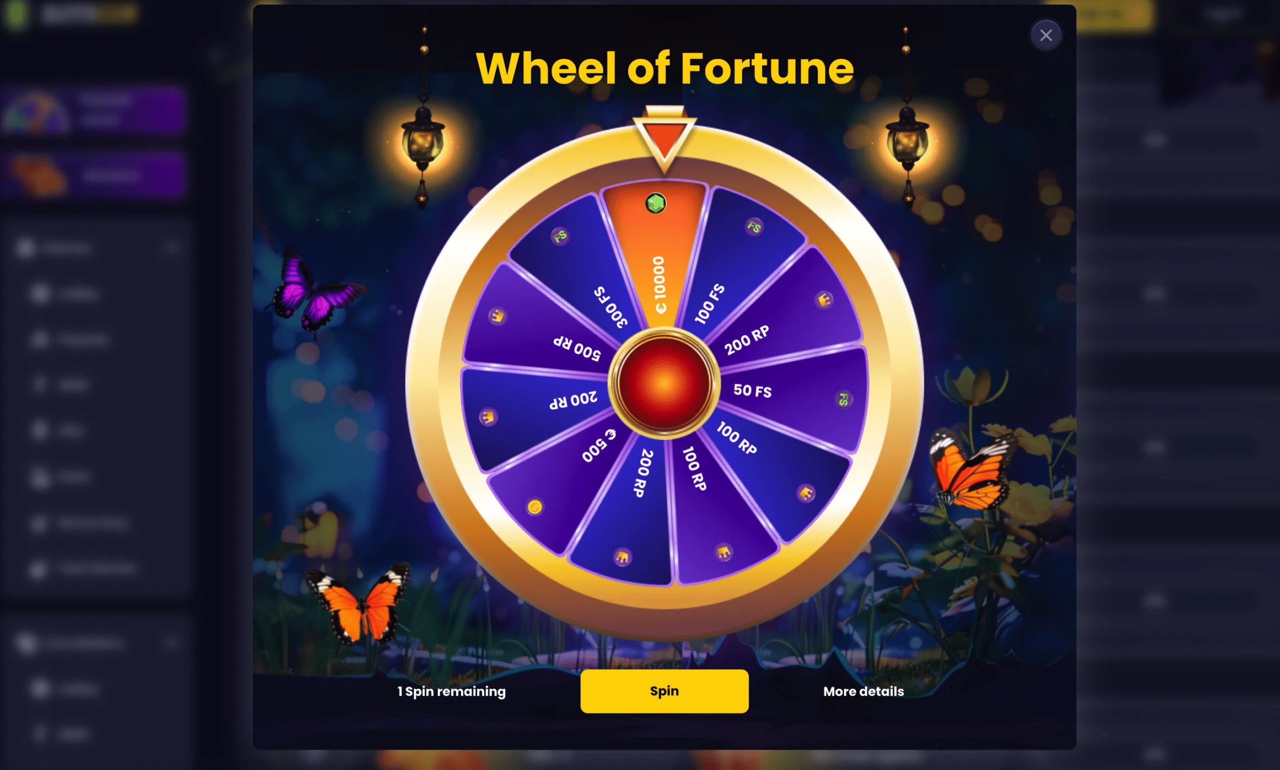 SlotsGem wheel of fortune bonus