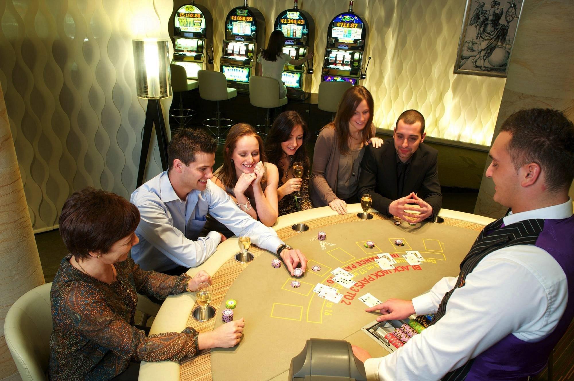 Belgian People playing inside a Casino