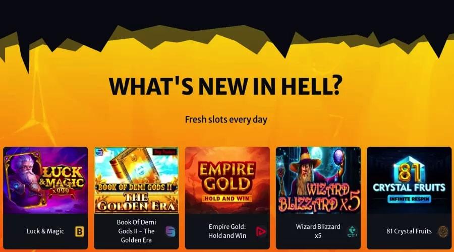 Hell Spin Casino new games