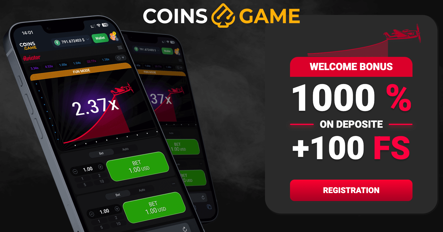 Coins.Game crypto Bonus best