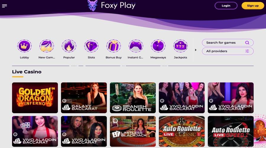Foxyplay live casino