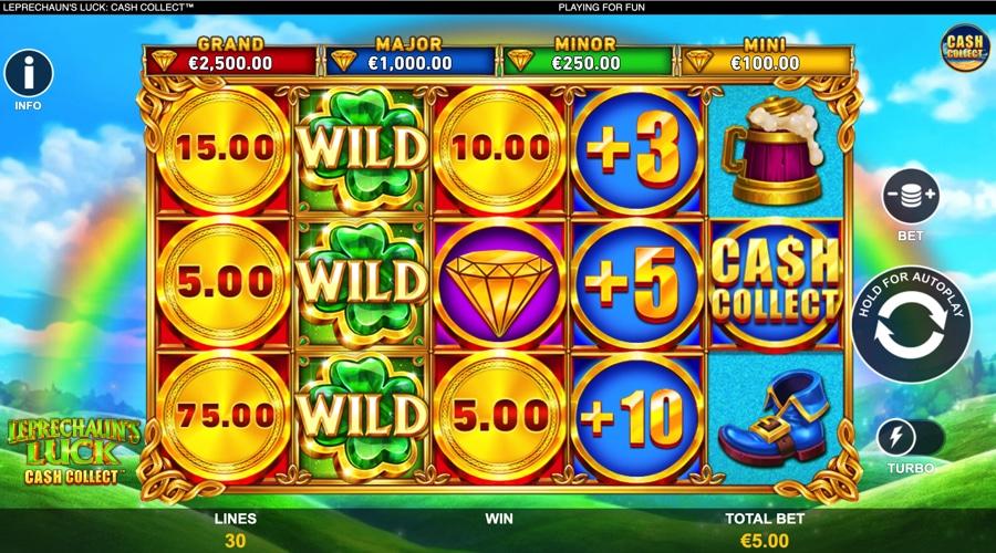 Leprechauns Luck Cash Collect slot game