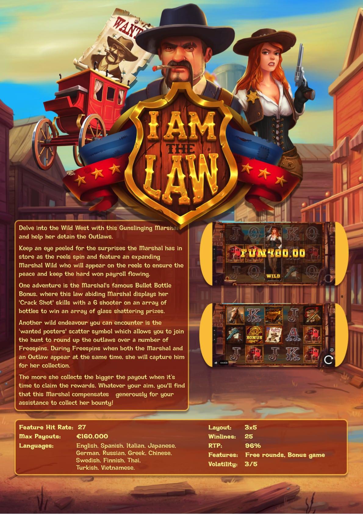 I am the Law video slot