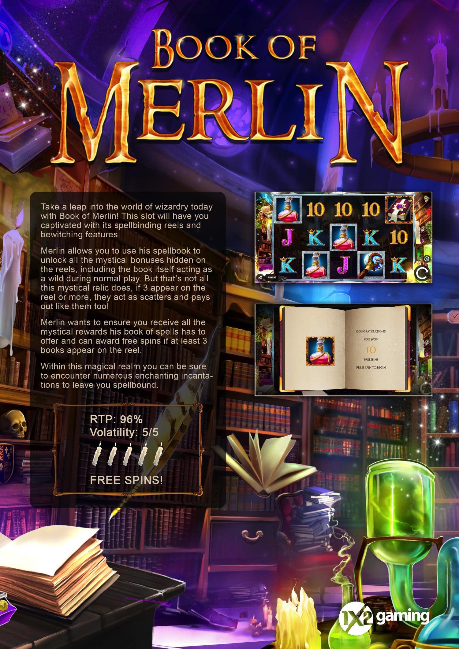 Book of Merlin video slot