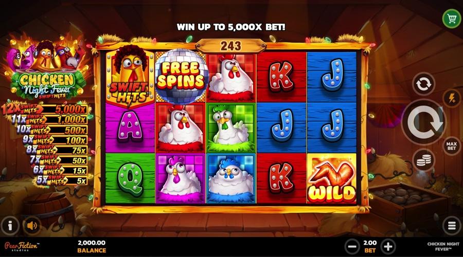 Chicken Night Fever slot game