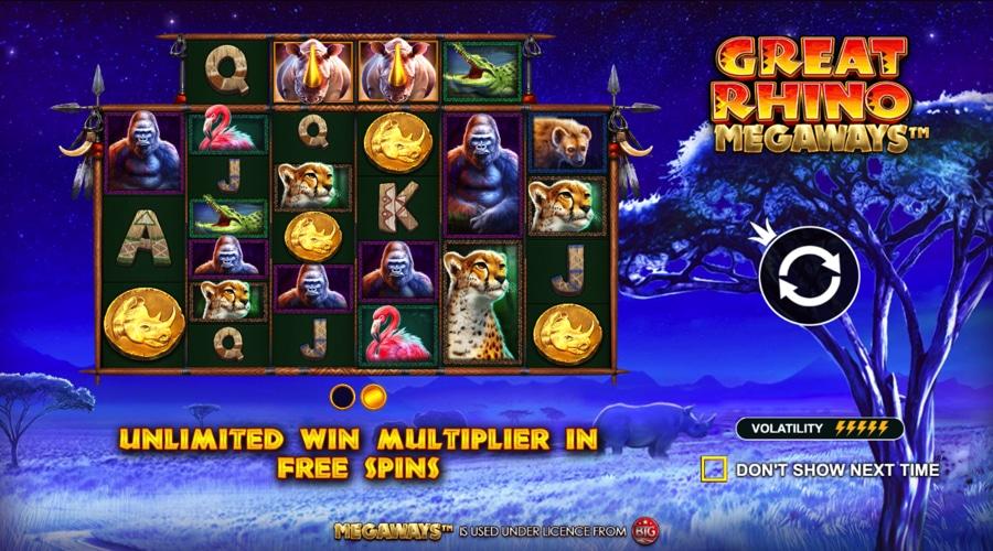 Great Rhino Megaways video slot