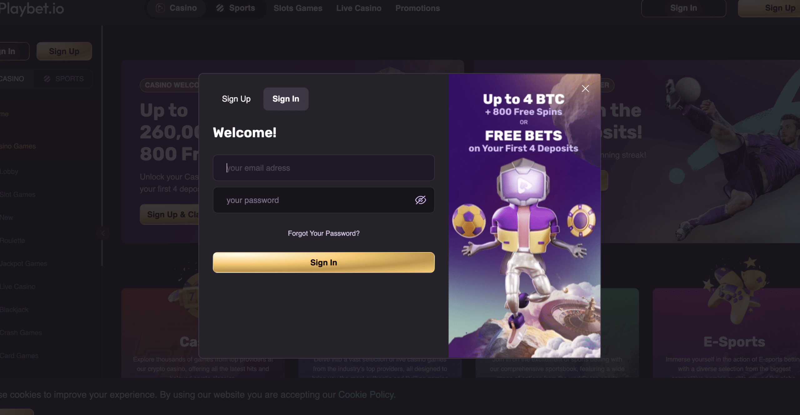 PlayBet signup bonus