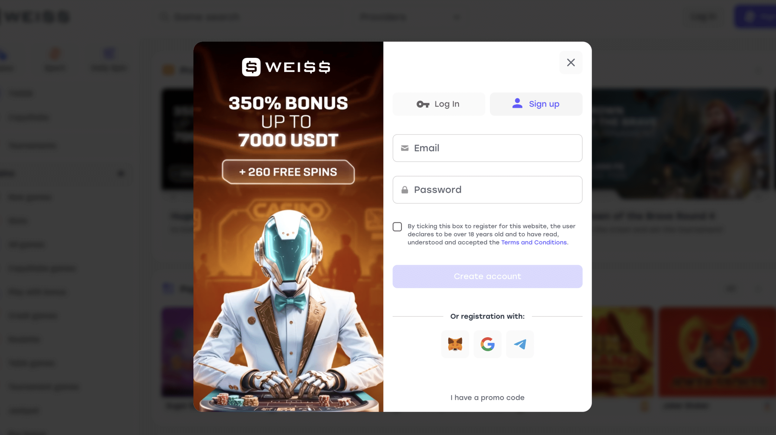 Weissbet signup bonus