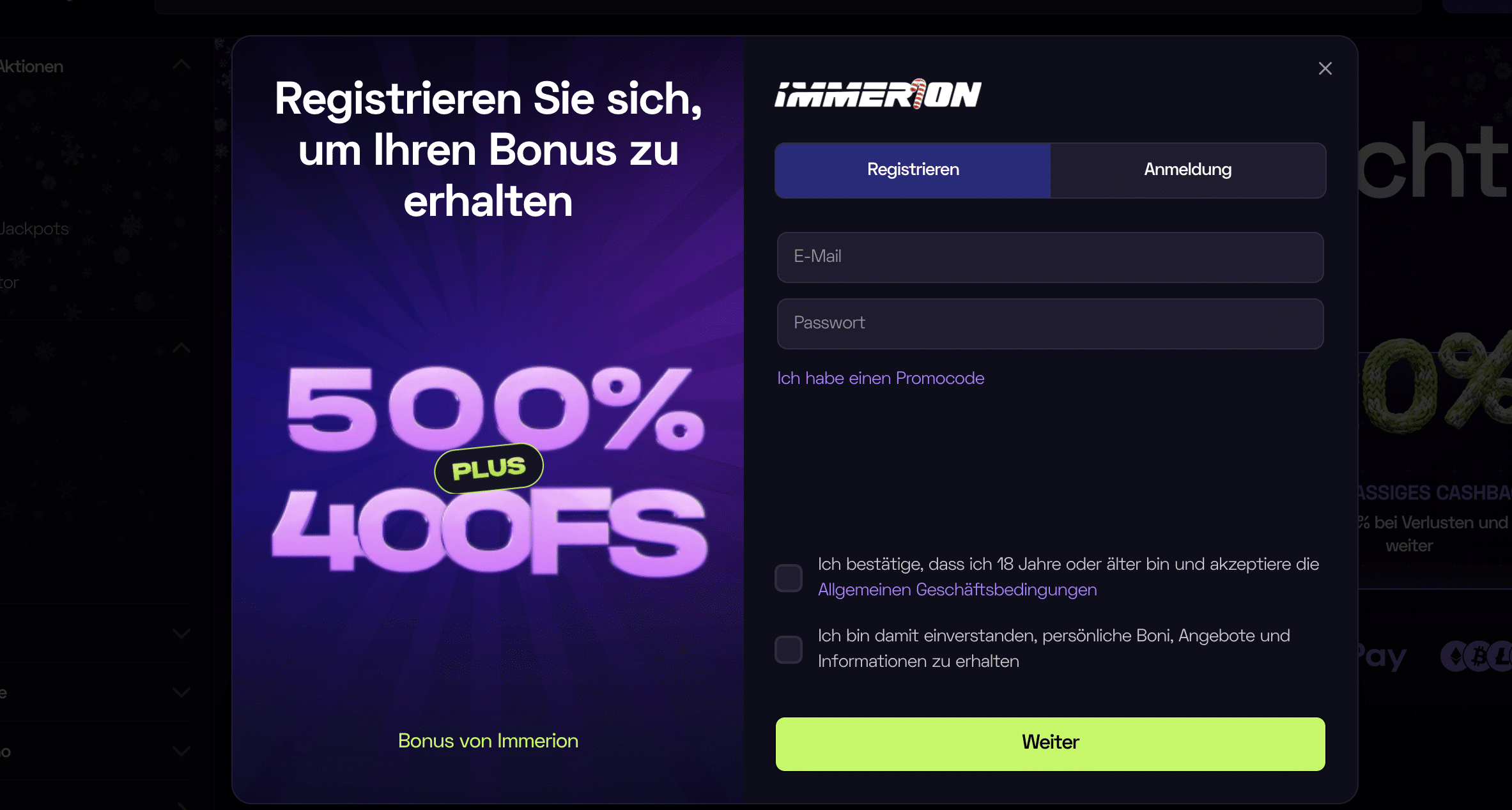 Immerion Swiss Bonus