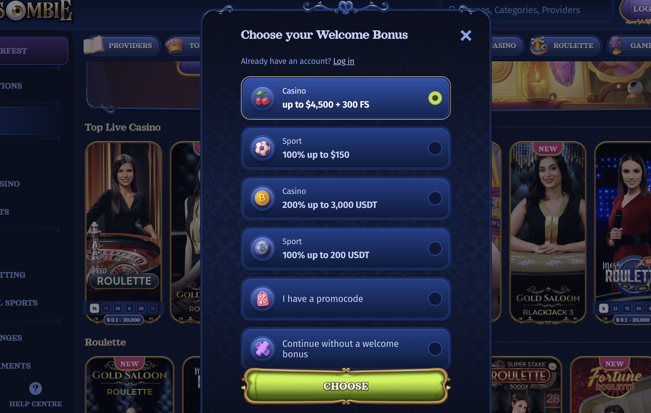 Casombie registration