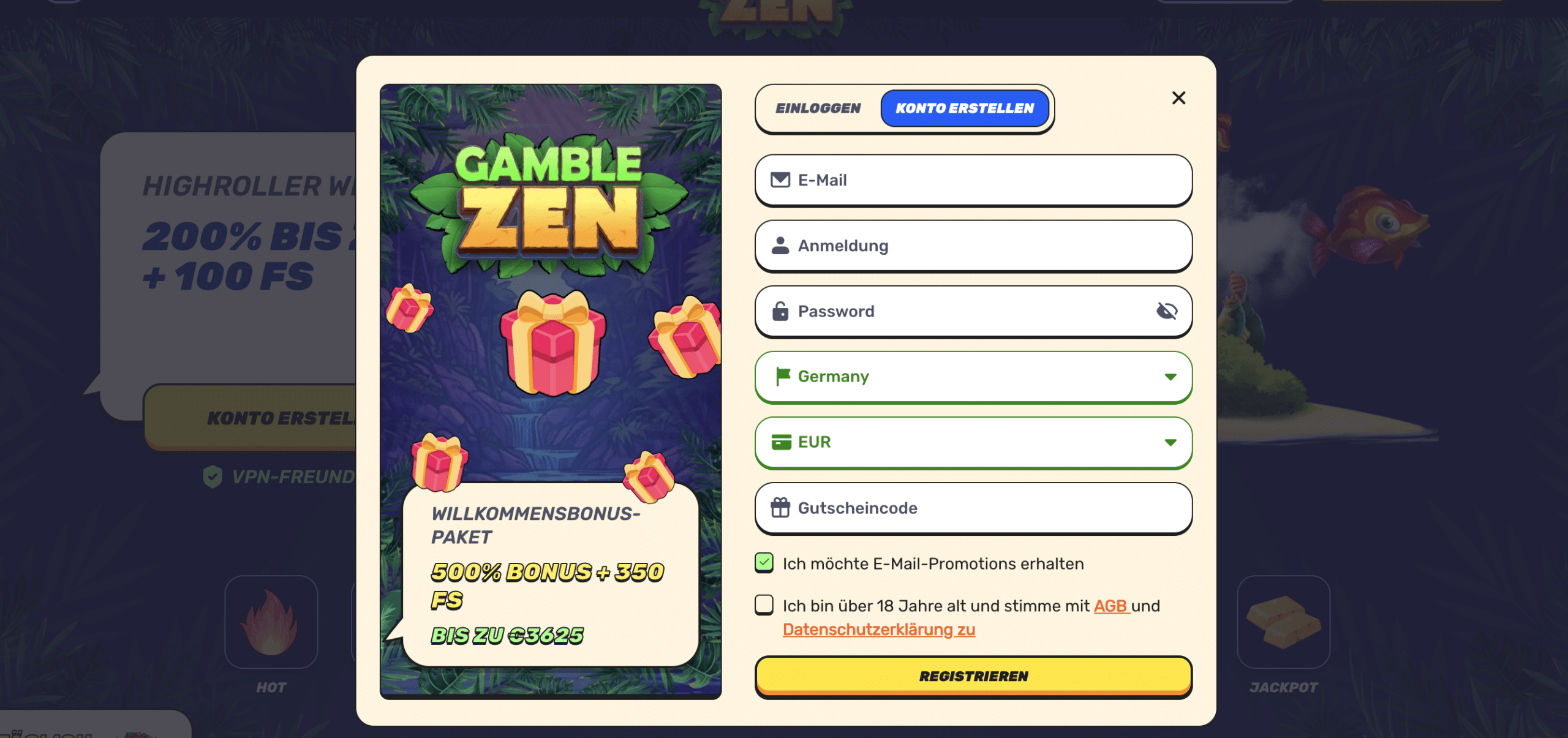 GambleZen Casino bonus - Austria