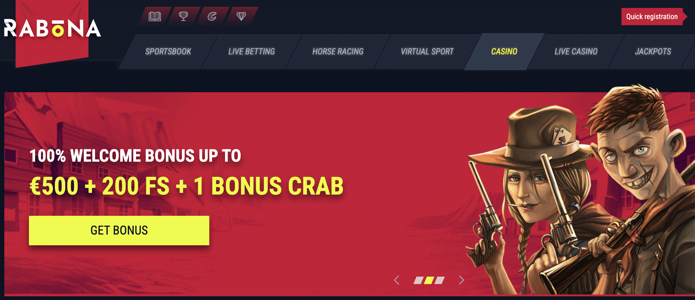 Rabona Casino Belgian Bonus