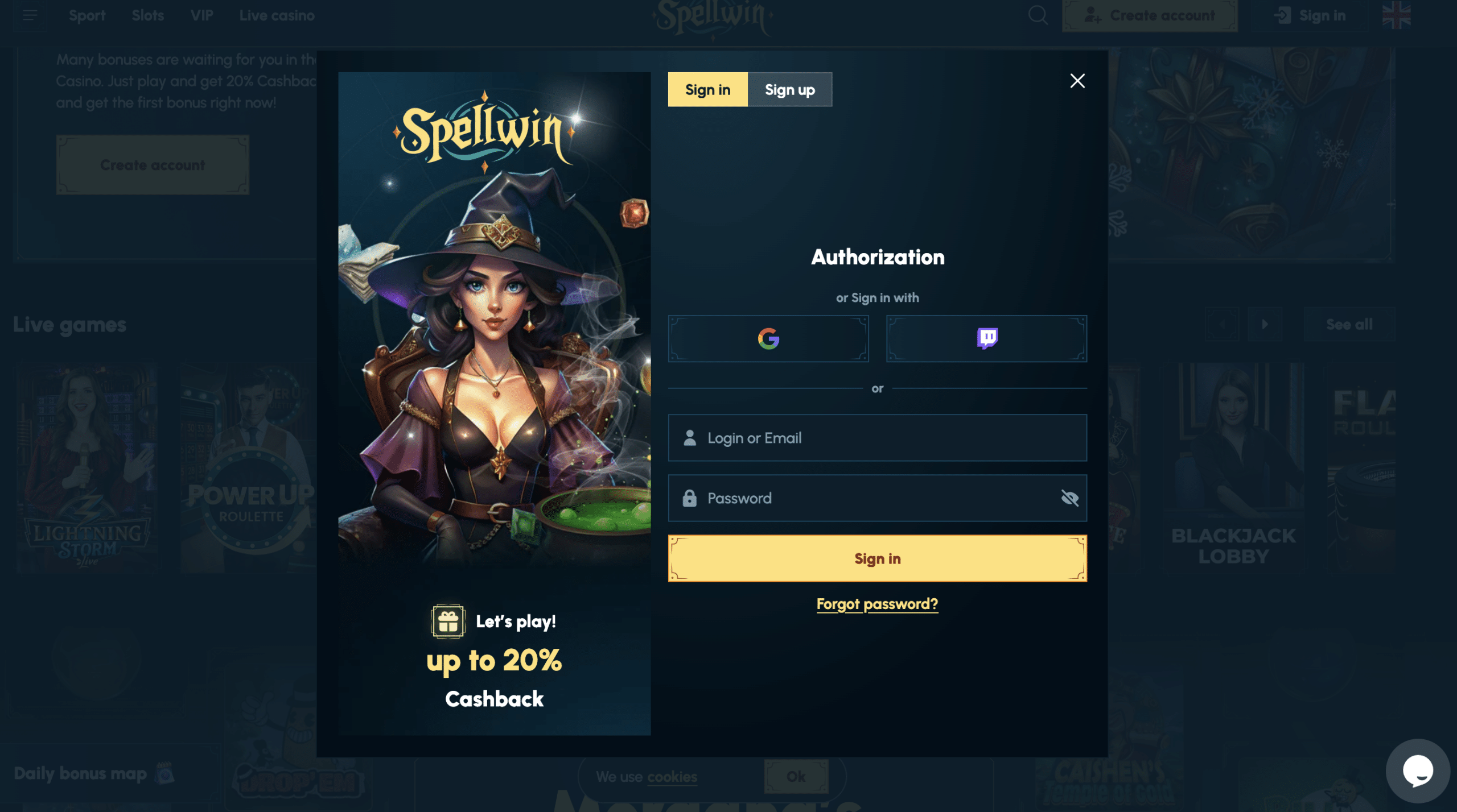 Spellwin registration bonus