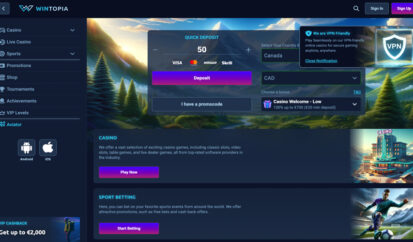 Wintopia Casino European Bonus