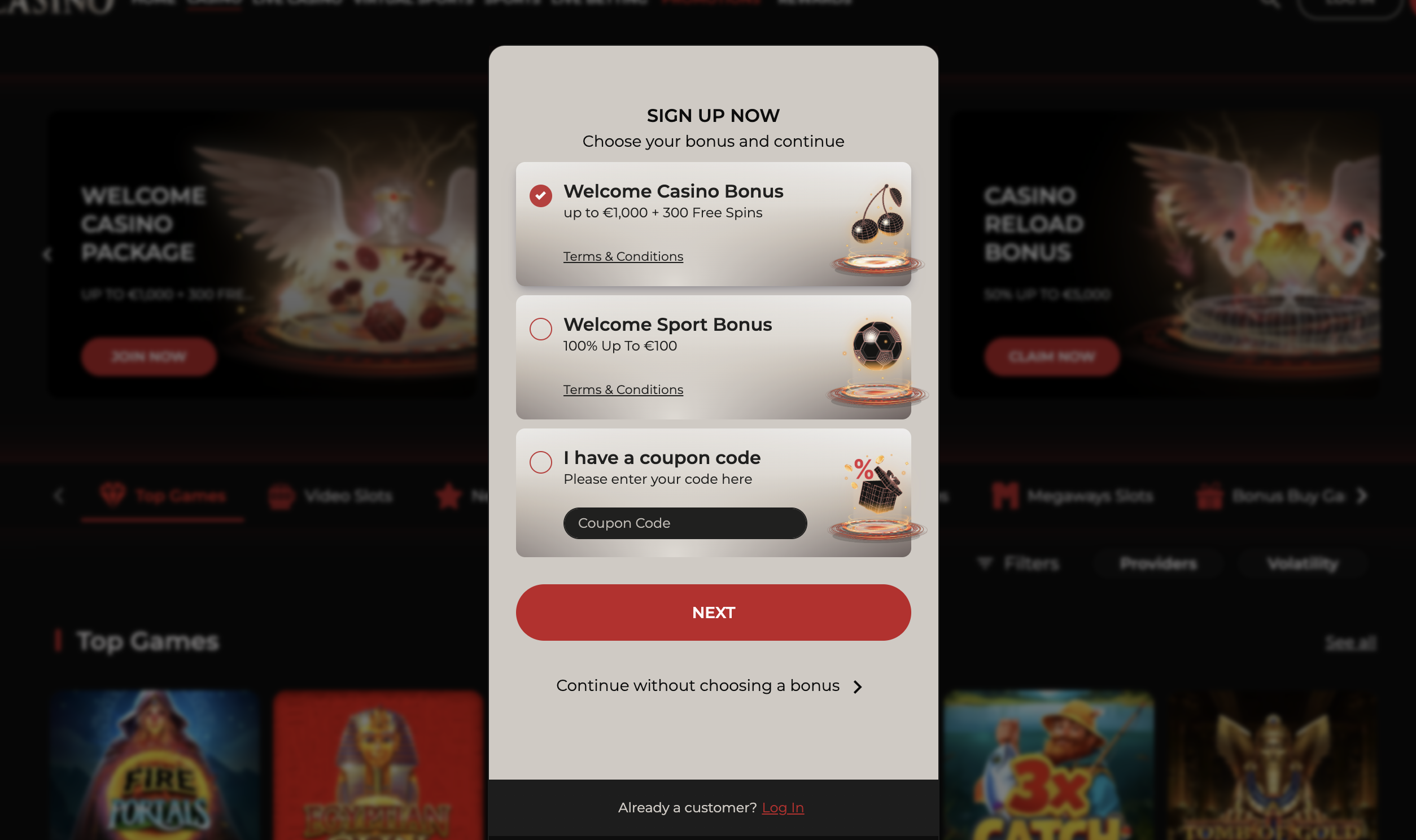 God of Casino Registration