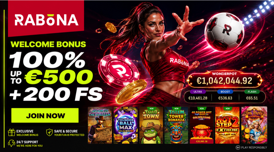 Rabona EU slots/sports bonus